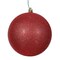 15.75 in. Red Glitter Drilled Cap Christmas Ornament Ball